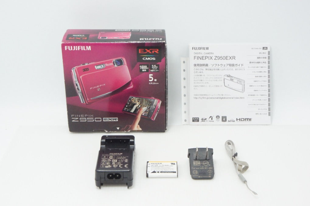 良品 FUJIFILM フジフィルム FinePix Z950EXR コンパクトデジタルカメラ ピンク 元箱付 260729n