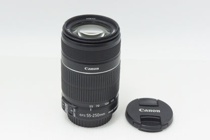 美品 Canon キヤノン EF-S 55-250mm F4-5.6 IS II APS-C ズームレンズ 260729t
