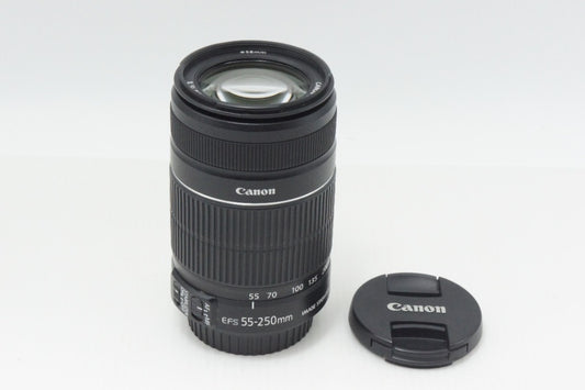 美品 Canon キヤノン EF-S 55-250mm F4-5.6 IS II APS-C ズームレンズ 260729t
