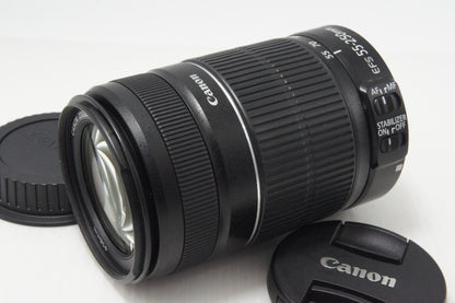 美品 Canon キヤノン EF-S 55-250mm F4-5.6 IS II APS-C ズームレンズ 260729t
