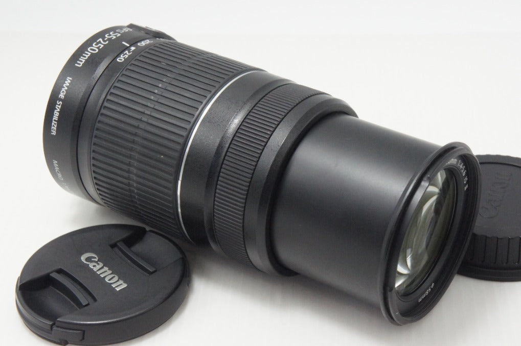 美品 Canon キヤノン EF-S 55-250mm F4-5.6 IS II APS-C ズームレンズ 260729t