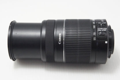 美品 Canon キヤノン EF-S 55-250mm F4-5.6 IS II APS-C ズームレンズ 260729t