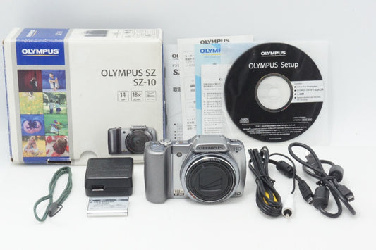 美品 OLYMPUS オリンパス SZ-10 コンパクトデジタルカメラ シルバー 元箱付 260730a