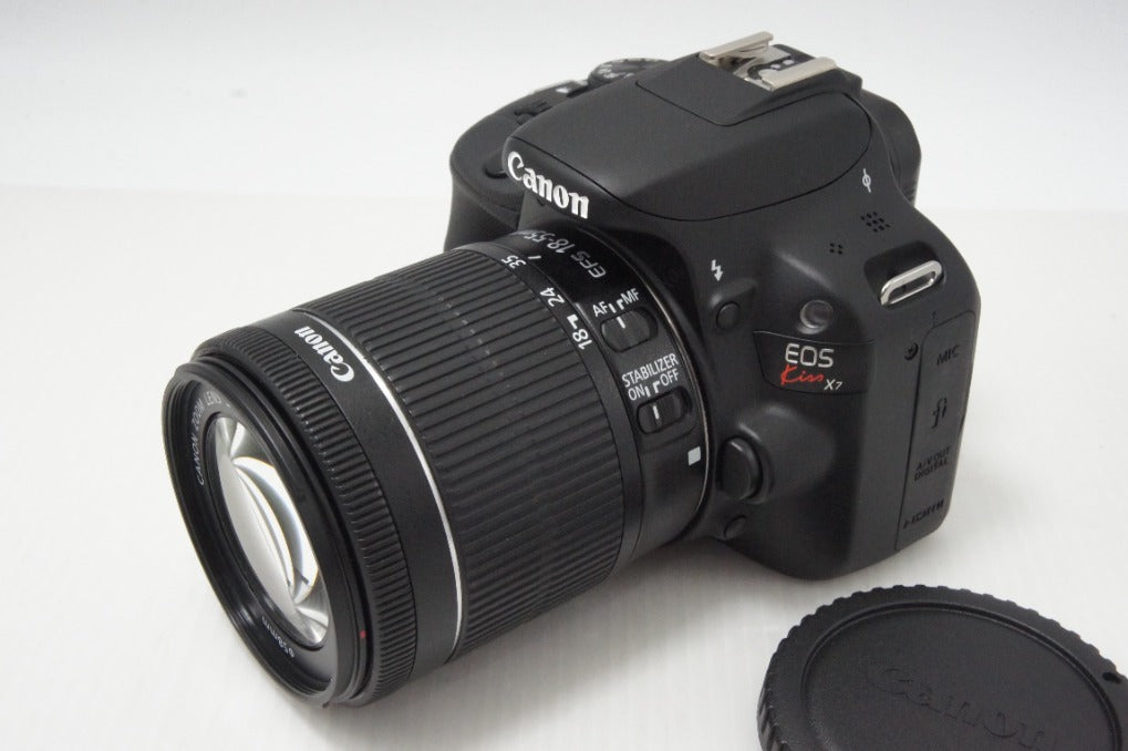 美品 Canon キヤノン EOS Kiss X7 ボディ + EF-S 18-55mm IS STM レンズキット デジタル一眼レフカメラ 260730ac