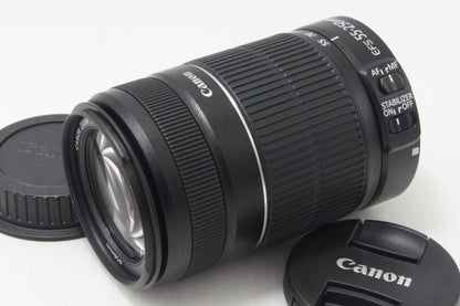 美品 Canon キヤノン EF-S 55-250mm F4-5.6 IS II APS-C ズームレンズ 260730ad