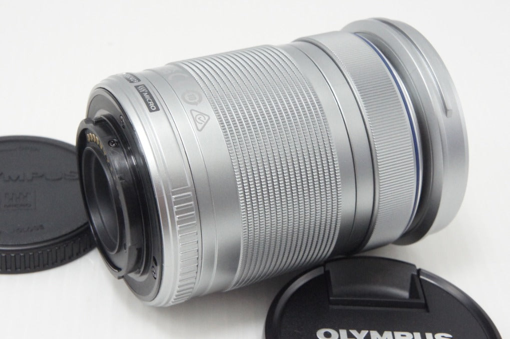 美品 OLYMPUS オリンパス M.ZUIKO DIGITAL ED 40-150mm F4-5.6 R マイクロフォーサーズ ズームレンズ シルバー 260730af