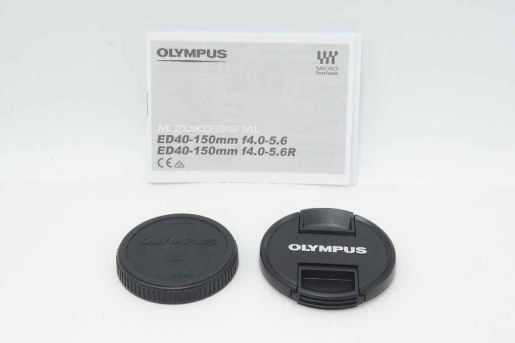 美品 OLYMPUS オリンパス M.ZUIKO DIGITAL ED 40-150mm F4-5.6 R マイクロフォーサーズ ズームレンズ シルバー 260730af
