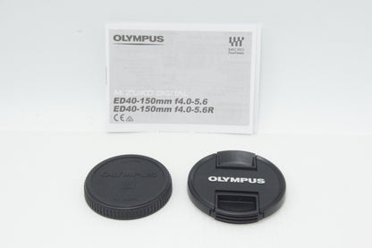 美品 OLYMPUS オリンパス M.ZUIKO DIGITAL ED 40-150mm F4-5.6 R マイクロフォーサーズ ズームレンズ シルバー 260730af