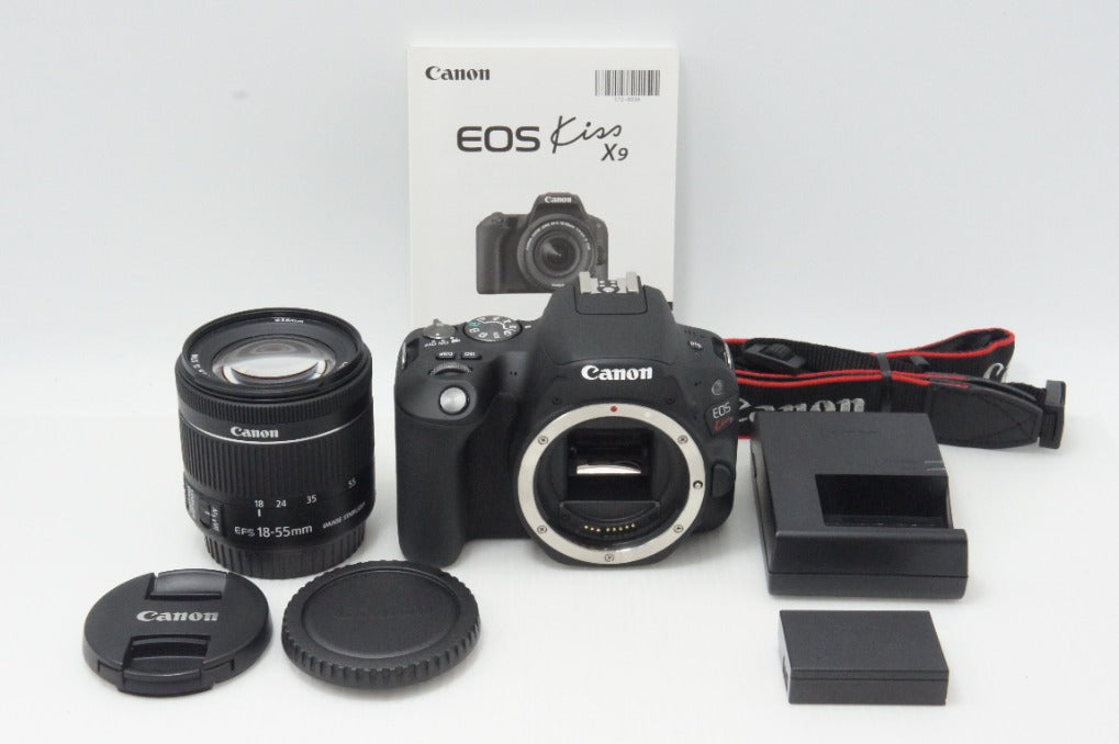 美品 Canon キヤノン EOS Kiss X9 ボディ + EF-S 18-55mm IS STM レンズキット デジタル一眼レフカメラ 260730ak