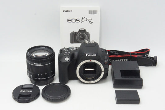 美品 Canon キヤノン EOS Kiss X9 ボディ + EF-S 18-55mm IS STM レンズキット デジタル一眼レフカメラ 260730ak