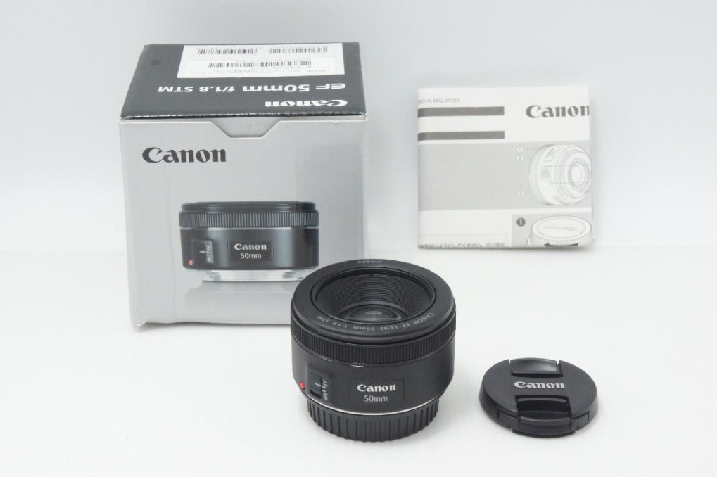 美品 Canon キヤノン EF 50mm F1.8 STM フルサイズ 単焦点レンズ 元箱付 260730al