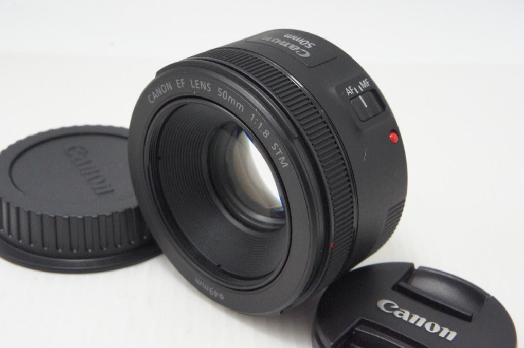 美品 Canon キヤノン EF 50mm F1.8 STM フルサイズ 単焦点レンズ 元箱付 260730al