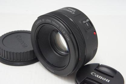 美品 Canon キヤノン EF 50mm F1.8 STM フルサイズ 単焦点レンズ 元箱付 260730al