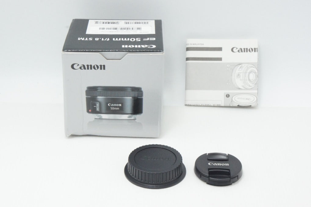 美品 Canon キヤノン EF 50mm F1.8 STM フルサイズ 単焦点レンズ 元箱付 260730al