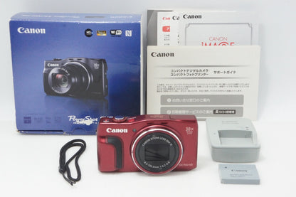 美品 Canon キヤノン PowerShot SX700 HS コンパクトデジタルカメラ レッド 元箱付 260730b