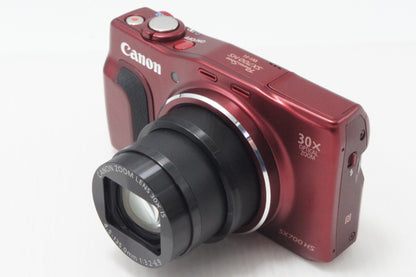 美品 Canon キヤノン PowerShot SX700 HS コンパクトデジタルカメラ レッド 元箱付 260730b