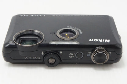 良品 Nikon ニコン COOLPIX S1100pj コンパクトデジタルカメラ ブラック 260730h