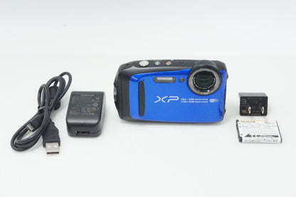良品 FUJIFILM フジフィルム FinePix XP90 コンパクトデジタルカメラ ブルー 260730n