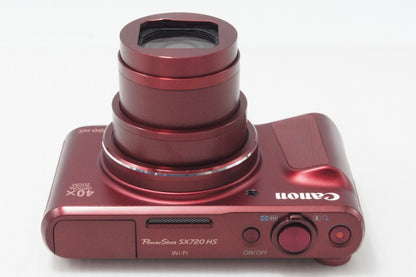 良品 Canon キヤノン PowerShot SX720 HS コンパクトデジタルカメラ レッド 元箱付 260730o