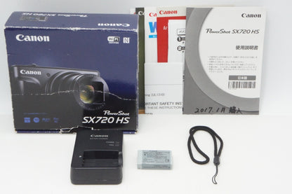 良品 Canon キヤノン PowerShot SX720 HS コンパクトデジタルカメラ レッド 元箱付 260730o