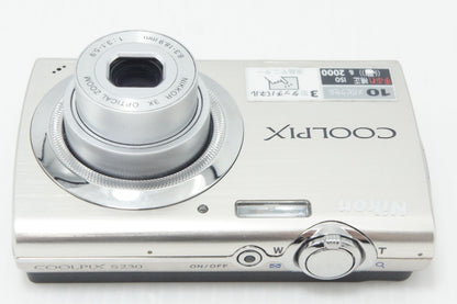 Nikon ニコン COOLPIX S230 コンパクトデジタルカメラ ソリッドシルバー 元箱付 260807c