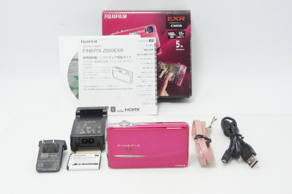 良品 FUJIFILM フジフイルム FinePix Z950EXR コンパクトデジタルカメラ ピンク 元箱付 260807r