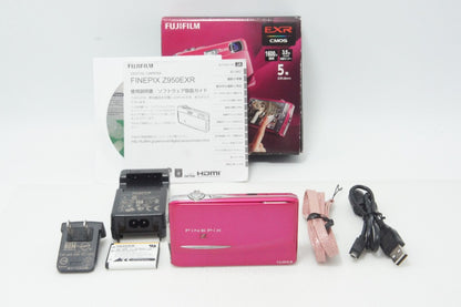 良品 FUJIFILM フジフイルム FinePix Z950EXR コンパクトデジタルカメラ ピンク 元箱付 260807r