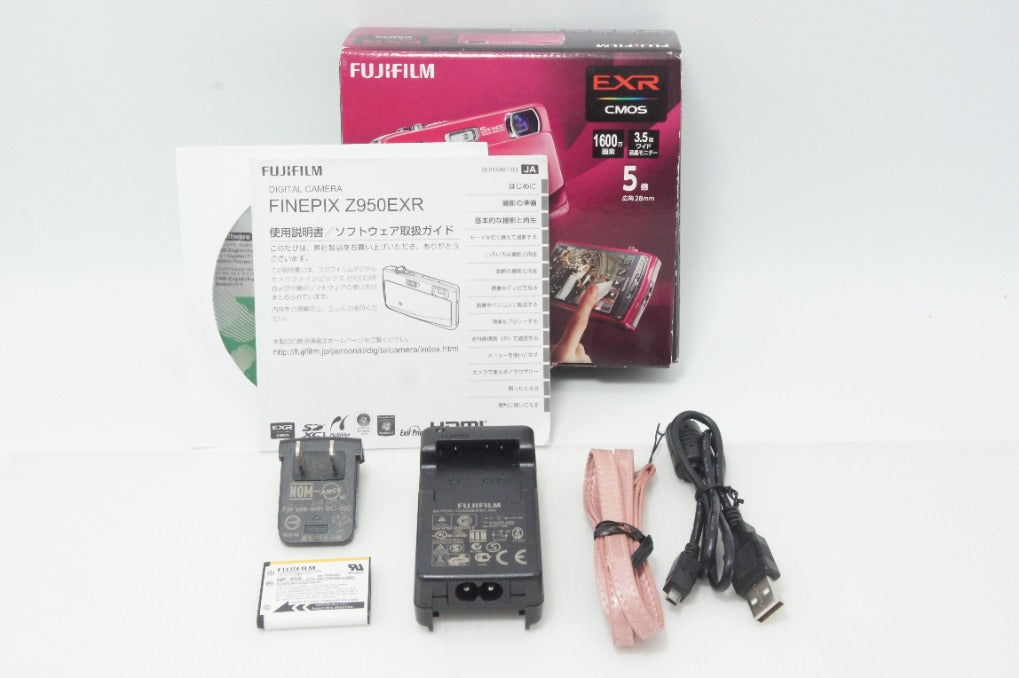 良品 FUJIFILM フジフイルム FinePix Z950EXR コンパクトデジタルカメラ ピンク 元箱付 260807r