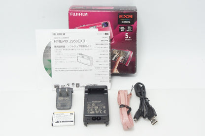 良品 FUJIFILM フジフイルム FinePix Z950EXR コンパクトデジタルカメラ ピンク 元箱付 260807r