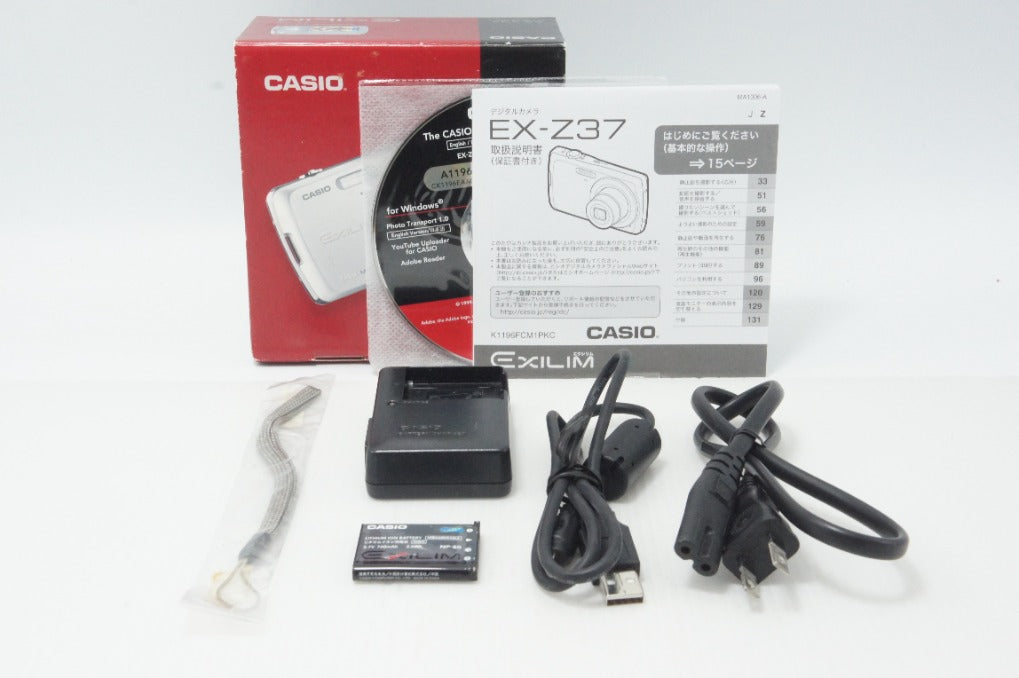 CASIO カシオ EXILIM EX-Z37 コンパクトデジタルカメラ シルバー 元箱付 260810d