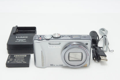 Excellent Condition Panasonic LUMIX DMC-TZ20 Compact Digital Camera Silver 260810e