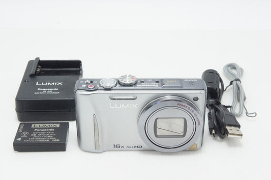Excellent Condition Panasonic LUMIX DMC-TZ20 Compact Digital Camera Silver 260810e