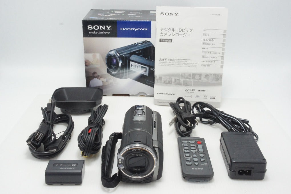 美品 SONY デジタルビデオカメラ Handycam HDR-PJ590V ブラック 元箱付 260810g
