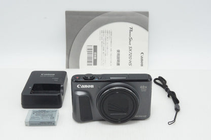 良品 Canon キヤノン PowerShot SX720 HS コンパクトデジタルカメラ ブラック 260811d