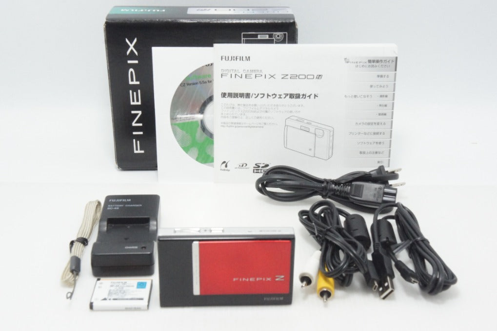 FUJIFILM フジフィルム FinePix Z200fd コンパクトデジタルカメラ レッド＆ブラック 元箱付 260811j