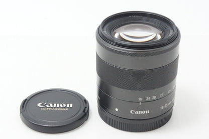 良品 Canon キヤノン EF-M 18-55mm F3.5-5.6 IS STM EF-Mマウント ミラーレス用 APS-C ズームレンズ 260811ma