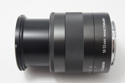 良品 Canon キヤノン EF-M 18-55mm F3.5-5.6 IS STM EF-Mマウント ミラーレス用 APS-C ズームレンズ 260811ma