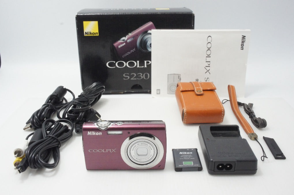 美品 Nikon ニコン COOLPIX S230 コンパクトデジタルカメラ パープル 元箱付 260812am