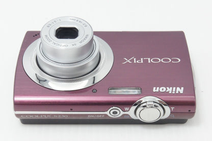 美品 Nikon ニコン COOLPIX S230 コンパクトデジタルカメラ パープル 元箱付 260812am