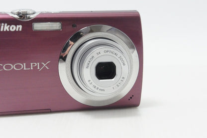 美品 Nikon ニコン COOLPIX S230 コンパクトデジタルカメラ パープル 元箱付 260812am
