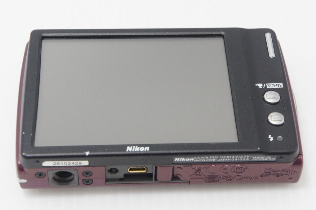 美品 Nikon ニコン COOLPIX S230 コンパクトデジタルカメラ パープル 元箱付 260812am