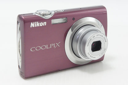 美品 Nikon ニコン COOLPIX S230 コンパクトデジタルカメラ パープル 元箱付 260812am