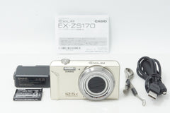 美品 CASIO カシオ EXILIM EX-ZS170 コンパクトデジタルカメラ ゴールド 260812u