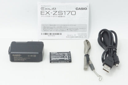 美品 CASIO カシオ EXILIM EX-ZS170 コンパクトデジタルカメラ ゴールド 260812u