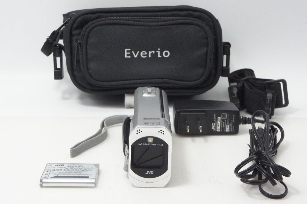 JVC ケンウッド Everio GZ-V590 デジタルビデオカメラ シルバー ポーチ付 260817a