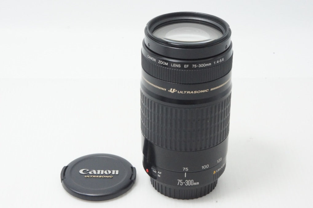 良品 Canon キヤノン EF 75-300mm F4-5.6 USM ブラック EFマウント フルサイズ ズームレンズ 260820b