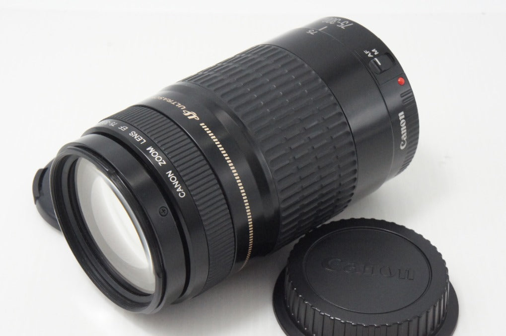 良品 Canon キヤノン EF 75-300mm F4-5.6 USM ブラック EFマウント フルサイズ ズームレンズ 260820b