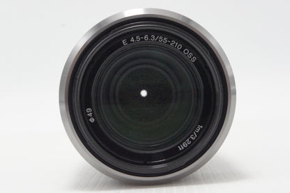 SONYソニー E 55-210mm F4.5-6.3 OSS SEL55210 Eマウント APS-C ズームレンズ シルバー 260825ad