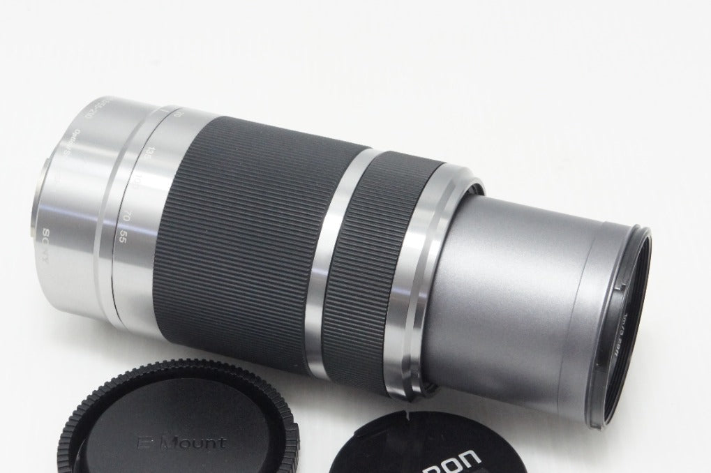 SONYソニー E 55-210mm F4.5-6.3 OSS SEL55210 Eマウント APS-C ズームレンズ シルバー 260825ad