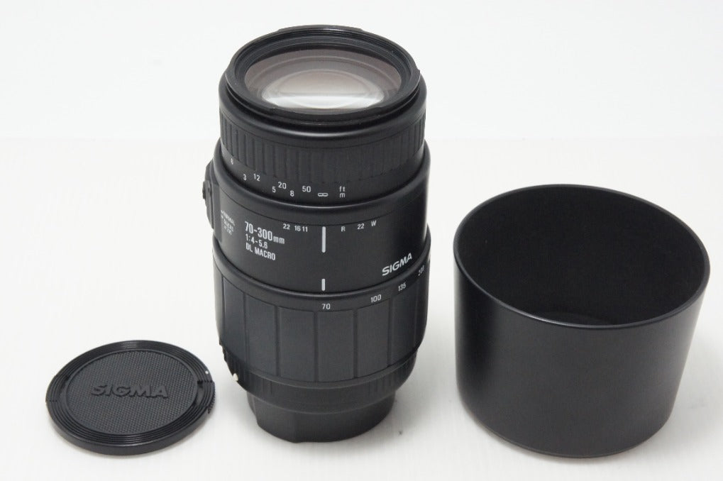 SIGMA シグマ AF 70-300mm F4-5.6 DL MACRO Canon キヤノン EFマウント ズームレンズ フード付 260825b